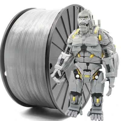 Abbildung von Reprapper PLA Filament 1,75 mm für 3D Drucker 3kg Spule (2.2lbs), Maßgenauigkeit +/ 0.03mm Druck Filament, Grau