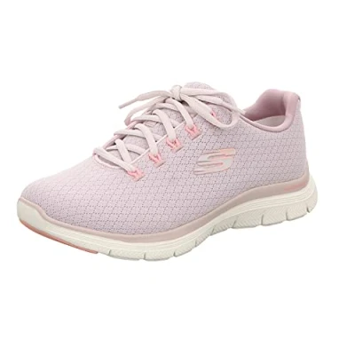 Abbildung von Skechers Damen Flex Appeal 4.0 Coated Fidelity Trainer Pink Mesh/Trim 38 EU