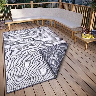 Abbildung von HANSE Home Outdoorteppich »Pangli, Wendeteppich«, rechteckig, 5 mm Höhe, In &amp; Outdoor, Teppich, Wetterfest, Balkon, Garten, Wohnzimmer, Modern