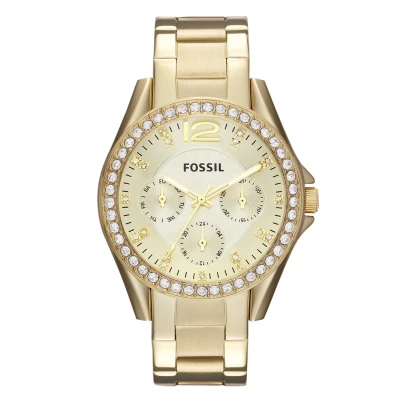 Abbildung von Fossil Riley Uhr goldcoloured, Damen, Größe: One Size, Gold coloured