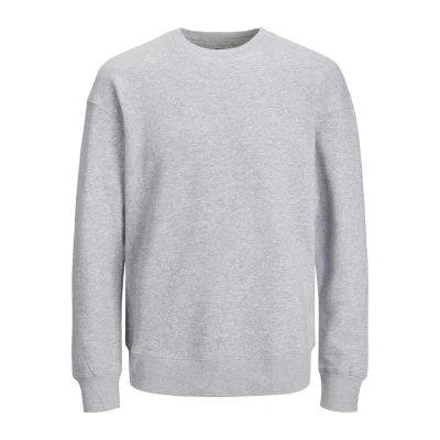 Abbildung von Jack &amp; Jones Estar Basic CREW NECK Sweatshirt, Herren, Größe: Medium, Light grey melange