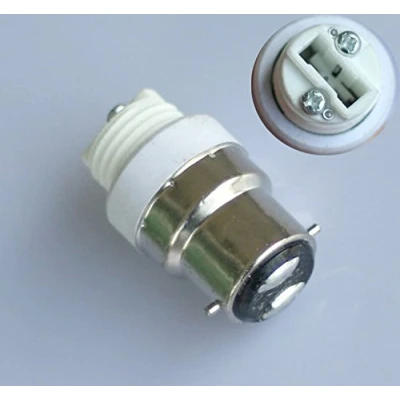 Abbildung von 2x Bajonett B22 auf G9 Sich Halogen Oder LED Glühbirne Adapter Lampe Buchse