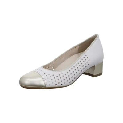 Abbildung von ara Damen Nizza Pumps, Platin,Cream, 40 EU Weit