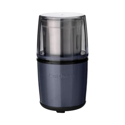 Abbildung von Cuisinart Elektrische Gewürzmühle Kaffeemühle, Nussmühle, Samenmühle für die Küche, nass &amp; trocken Elektrisch Zwei Edelstahlschalen mit Aufbewahrungsdeckeln Spülmaschinenfest Blau