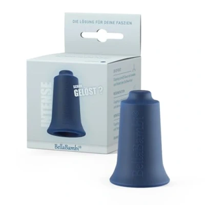 Abbildung von BellaBambi® mini solo Schröpfglas intensives Cupping für Sport &amp; Massage perfekter Faszien Triggerpunkt Cup bei Verspannung von Kopf bis Fuß Made in Germany Intensität Intense Nachtblau