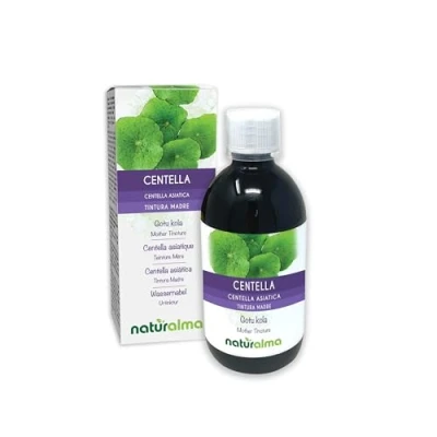 Abbildung von Wassernabel (Centella asiatica) Kraut Alkoholfreier Urtinktur Naturalma Flüssig Extrakt Tropfen 500 ml Nahrungsergänzungsmittel Veganer