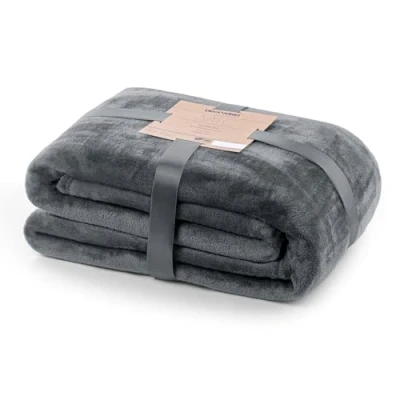 Abbildung von DecoKing Kuscheldecke 150x200 cm grau Decke Microfaser Tagesdecke Fleece weich sanft kuschelig anthrazit Graphit Grey dimgray Charcoal Mic