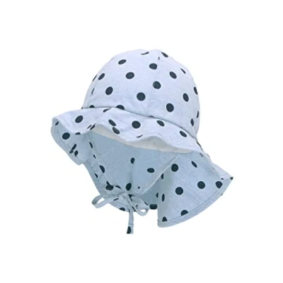 Abbildung von Sterntaler Baby Mädchen Hut Sonnenhut Punkte Hut, Kopfbedeckung Sommer, Sommerhut mit Punkten himmelblau, 53