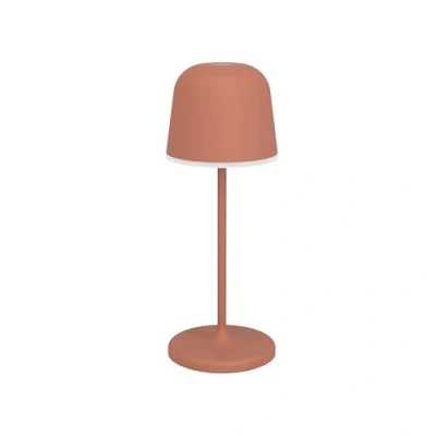 Abbildung von EGLO LED Akku Tischleuchte außen Mannera S, kabellose Outdoor Tischlampe touch dimmbar, Außenleuchte mit Erdspieß, Alu, Stahl in rot, IP54