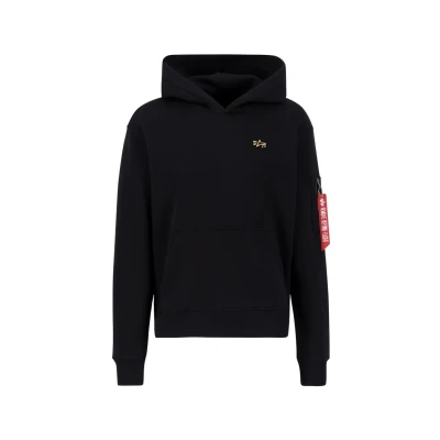 Abbildung von Alpha Industries 3D Small LOGO Kapuzenpullover, Herren, Größe: Small, Black