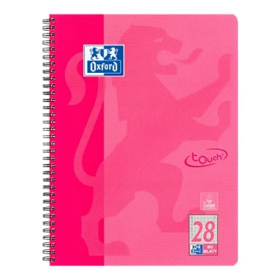 Abbildung von Oxford Touch Collegeblock A4 kariert, mit Doppelrand, 80 Blatt, pink