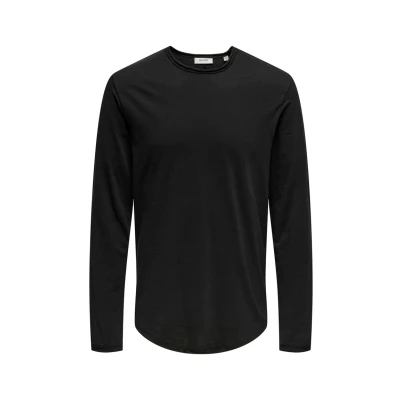Abbildung von Only &amp; Sons Onsbenne Langarmshirt, Herren, Größe: Small, Black