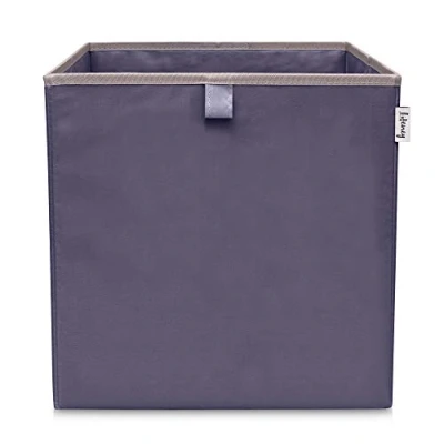 Abbildung von LIFENEY Aufbewahrungsbox einfarbig Anthrazit I Spielzeugbox passend für Würfelregale Ordnungsbox das Kinderzimmer Aufbewahrungskorb als Accessoire dein Zuhause 33x33x33 cm