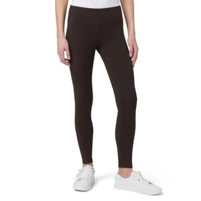 Abbildung von Damen Leggings aus Ultra Baumwolle mit breitem Bund von HUE Modische Leggings, Espresso, S