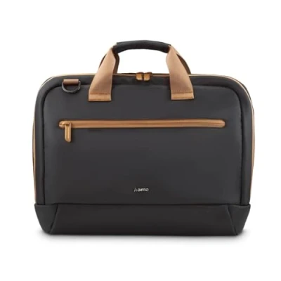 Abbildung von Hama Laptoptasche für Laptops 13,3“ 14,1“ (leichte Businesstasche als Umhängetasche oder Tragetasche, Notebooktasche mit Organizer Vorderfach und Innenfach, wasserabweisend, gepolstert) schwarz