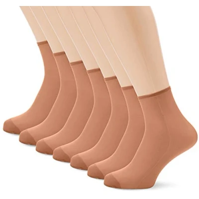 Abbildung von Dim Socken Kurze Beauty Resist Komfort Damen x6, Beige, One Size