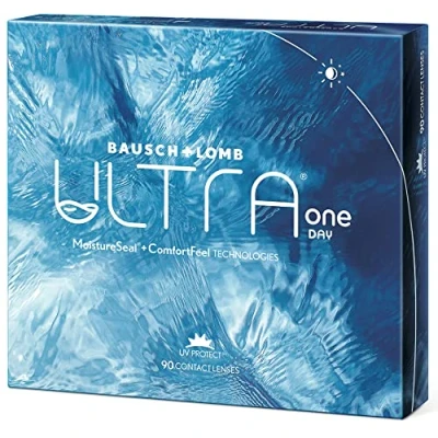 Abbildung von Bausch + Lomb ULTRA ONE DAY, sphärische Tageslinsen, Premium Kontaktlinsen weich, 90 Stück, / BC 8.6 mm DIA 14.2 5,00 Dioptrien