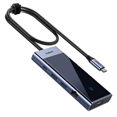 Abbildung von Inateck USB C Hub mit 10 Anschlüssen, 3.2 Gen 2 Geschwindigkeit, 50 cm Kabel, HB2026