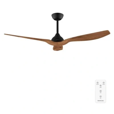 Abbildung von Cecotec Deckenventilatoren EnergySilence Aero 5200 BlackWood, DC 36W Motor, Durchmesser 132 cm, Steuerung, Timer, Sommer und Winter, Klingen, einstellbare Höhe 12,5 oder 25 still