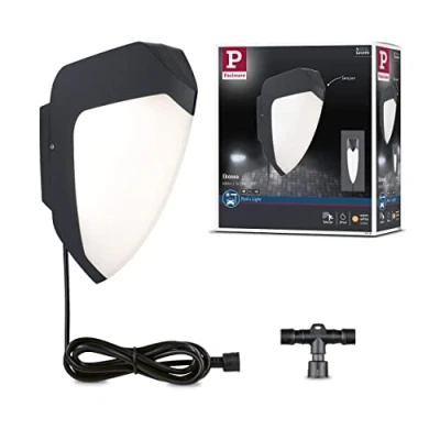 Abbildung von Paulmann 94518 Park + Light LED Außenleuchte Wandleuchte Ikosea mit Bewegungsmelder IP44 2x2,8 W Warmweiß Anthrazit Kunststoff Garagenlicht 3000 K