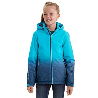 Abbildung von Killtec Funktionsjacke Mädchen Lynge GRLS JCKT E Mädchenjacke mit Kapuze und Schneefang Kinderjacke Skijacke ist wasserdicht, azur, 164