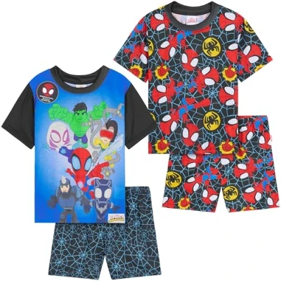 Abbildung von Get Trend Marvel Spidey Pyjama Jungen Schlafanzug Kinder Kurz 2er Set Weich und Bequem für den Sommer Geschenke Jungs (3 4 Jahre, Mehrfarbig Marvel)