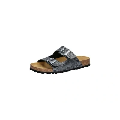 Abbildung von Lico Damen Bioline Platino Pantoletten, Schwarz/Silber, 38 EU