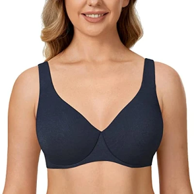 Abbildung von DELIMIRA AISILIN Damen Minimizer BH mit Bügel ohne Polster Vollschalen Große Größen Unterwäsche Saphir Heather 95G