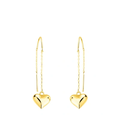 Abbildung von SOFIA MILANI Damen Ohrringe 925 Silber vergoldet/golden Herz Stab Durchzieher E2681