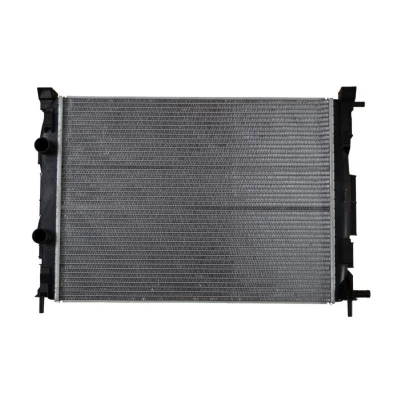 Abbildung von NRF 58329 Kühler, Motorkühlung Aluminium 590 455 26 mit Anbauteilen Kühlrippen gelötet RENAULT: SCENIC 2, GRAND Megane II Box Body / Estate