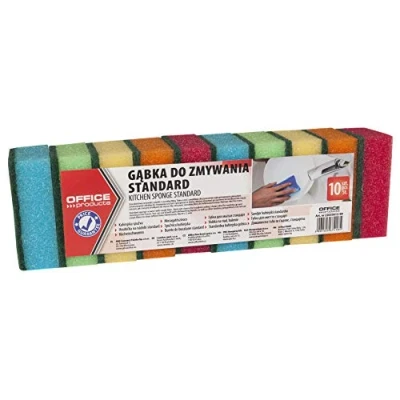 Abbildung von Office Products 22035612 99 Putzschwamm 10 Stück Größe: 4,6 x 7,4 cm ± 2mm Spülschwamm Reinigungsschwamm Küche Küchenschwamm Zweiseitig Scheuerschwamm Für Hartnäckigen Schmutz