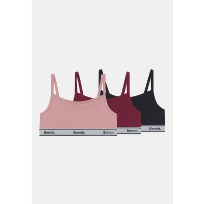 Abbildung von Bench Logobund 3 PACK Bustier für Kinder, Größe: 134/140, Bordeaux