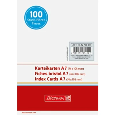 Abbildung von Karteikarte A7 unlin ws 100St