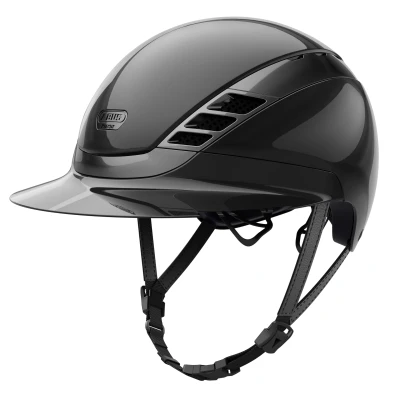 Abbildung von Pikeur X Abus Reithelm AirLuxe CHROME L.V. Shiny Black M (55 57) Agradi.deVerkauft von Agradi