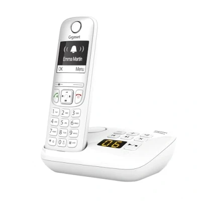 Abbildung von Gigaset AS690A Schnurloses DECT Telefon mit Anrufbeantworter großes, kontrastreiches Display, einstellbare Klangprofile Freisprechfunktion Anrufschutz, weiß [Deutsche Version]