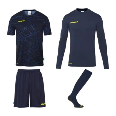 Abbildung von Prediction Torwart Set Torhüter Fußball aus Shirts, Shorts, Baselayer und Fußballsocken/Stutzen, komplette Torhüterbekleidung/Set für Erwachsene Jugendliche