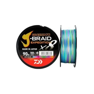 Abbildung von Daiwa J Braid Expedition X8E Geflochtene Schnur Multicolor 0.22mm/19.5kg (300m)