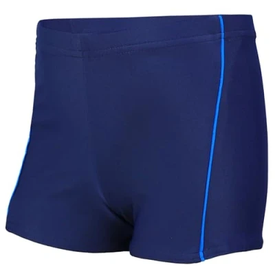 Abbildung von Aquarti Badehose mit Motiv Schwimmhose Jungen Enganliegend, Badehosen für Schnell Trocknend, Farbe: 022 Dunkelblau/Blau, Größe: 104