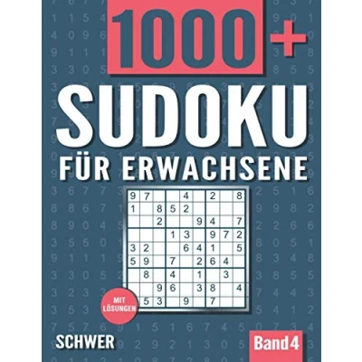Abbildung von Sudoku für Erwachsene: Heft mit 1000+ Rätseln Schwierigkeit Schwer Lösungen Band 4
