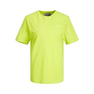 Abbildung von JJXX Women&#039;s JXANNA SS REG Every SMALL Tee NOOS T Shirt, Lime Punch/Print:Lime Cream Logo, M