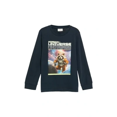 Abbildung von s.Oliver Longsleeve MIT Gummiertem Schriftprint Langarmshirt für Kinder, Größe: 104/110, Navy