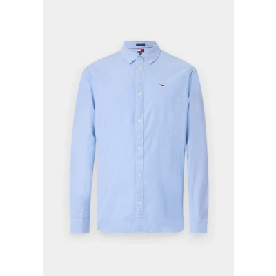 Abbildung von Tommy Jeans Herren Hemd TJM Slim Langarm, Blau (Perfume Blue), L