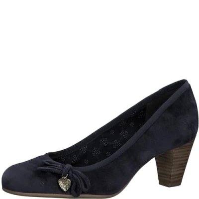 Abbildung von s.Oliver Damen Pumps mit Schleife Herzdetail, Blau (Navy), 39