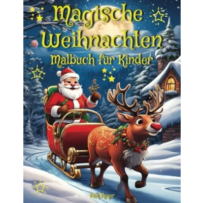 Abbildung von Magische Weihnachten Malbuch für Kinder: Zauberhafte Ausmalbilder, Mädchen und Jungen im Alter von 4 8 Jahren