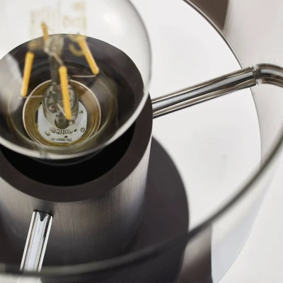 Abbildung von Brilliant Tischleuchte »Beth«, 1 flammig, Leuchtmittel E27 ohne Leuchtmittel, Tischlampe Kaffee/rauchglas