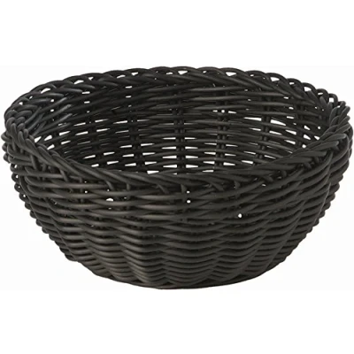 Abbildung von APS Korb, rund „Profiline&quot;, schwarzes Körbchen, Flechtkorb, Korb aus Polypropylen, Durchmesser Ø 20 cm, Höhe 8 cm