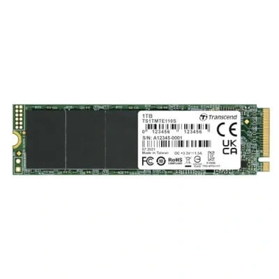 Abbildung von Transcend 1TB PCIe™ Gen3 x4 M.2 SSD 2280 für High End Anwendungen (Gaming, digitale Audio und Videoproduktionen, etc.); schnelle Übertragung (bis zu 1.700 / 1.400 MB/s) TS1TMTE110S