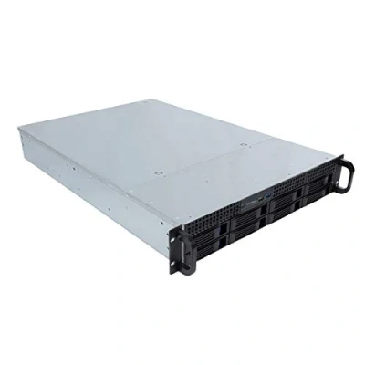 Abbildung von Unykach HSW4208 Hot Swap Rack Gehäuse (Hot Swap) 2U, ATX, 8 Einschübe, kompatibel mit 3,5 oder 2,5 Zoll Laufwerken, 4 x 80 mm Lüfter, 1 USB 2.0 und 3.0