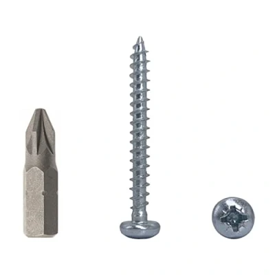 Abbildung von 40 Stück DIN 7981 Stahl verzinkt 4,5 x mm Holzschrauben Spanplattenschrauben mit Flachkopf Universal Pozi Drive Schraube (40, mm)