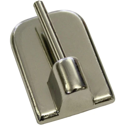 Abbildung von GARDINIA Klebehaken für Vitragestangen, 4 Stück, Mit Stahlstift, Selbstklebend, 11 mm, Chrom, Höhe 356